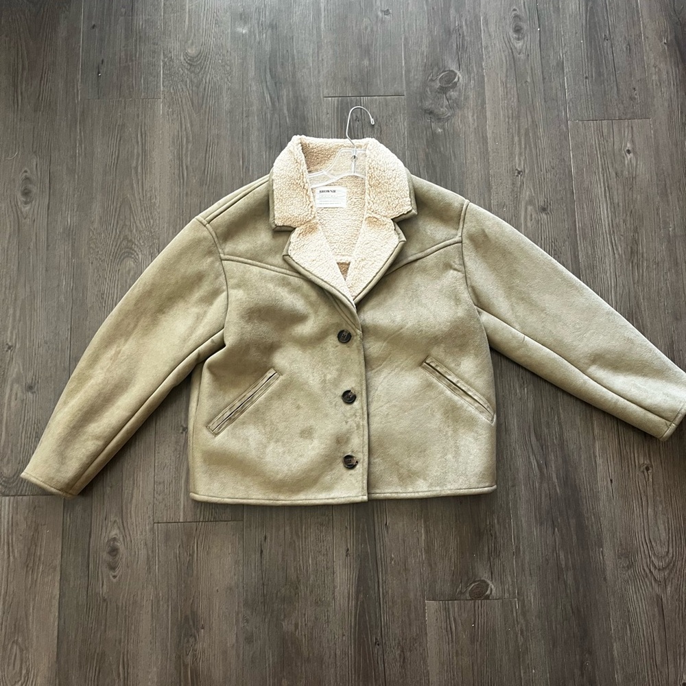 Brownie khaki Shearling coat